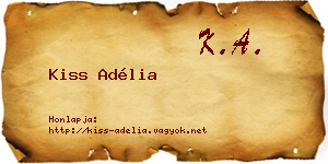 Kiss Adélia névjegykártya